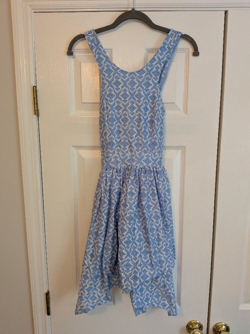 Blue and white sundress
